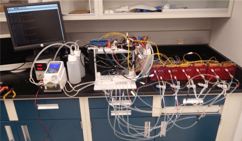 Battery equipment in a lab